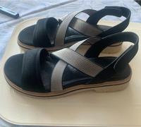Leder Sandalen von Tamaris.     Fb Navy.    Gr 39.   Neuwertig Nordrhein-Westfalen - Ratingen Vorschau