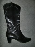 Stiefel, schwarz, Country Look, neuwertig, Gr. 38, NP 250,-€ Bayern - Bruckmühl Vorschau