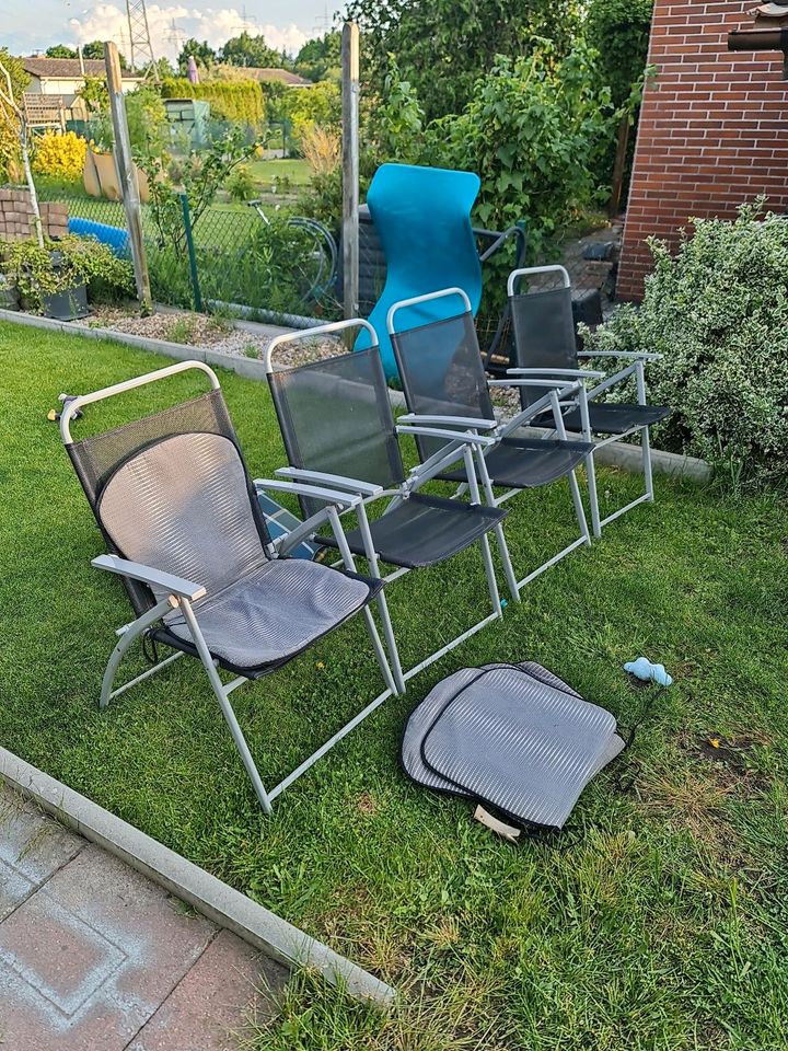 Gartentisch mit 4 Stühlen klappstühl balkontisch terassentisch in Gifhorn