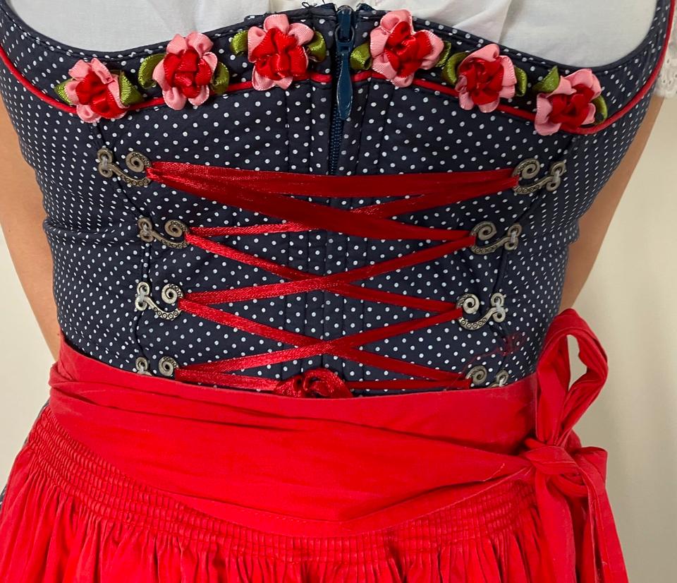 Damen Dirndl, Krüger, Gr.: 34, Blau mit Punkten, Top-Zustand - B in Reiskirchen