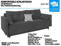 Sofa Couch Wohnlandschaft Schlafsofa, Bettkasten, Samt anthrazit Bremen - Huchting Vorschau