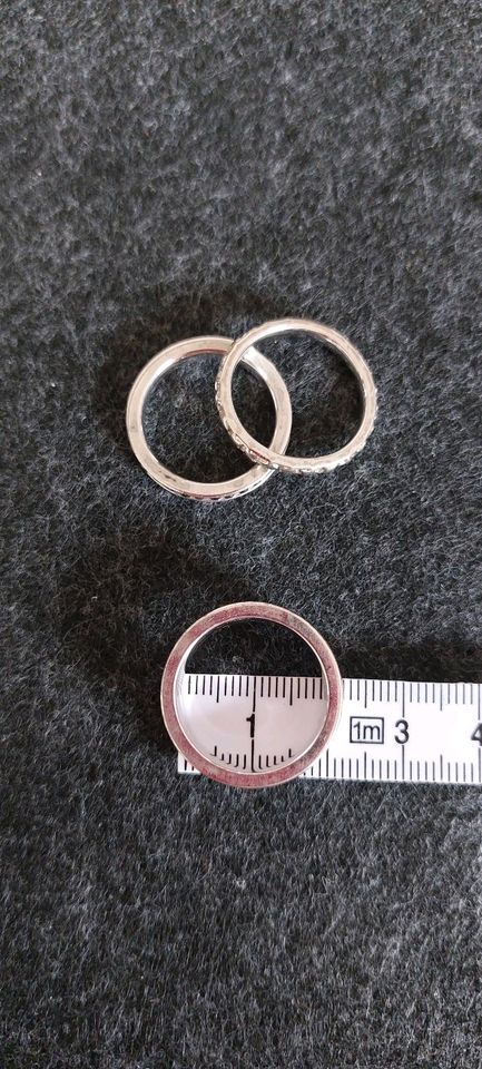 Ring Silber 3teilig mit und ohne Steine in Mühlhausen-Ehingen