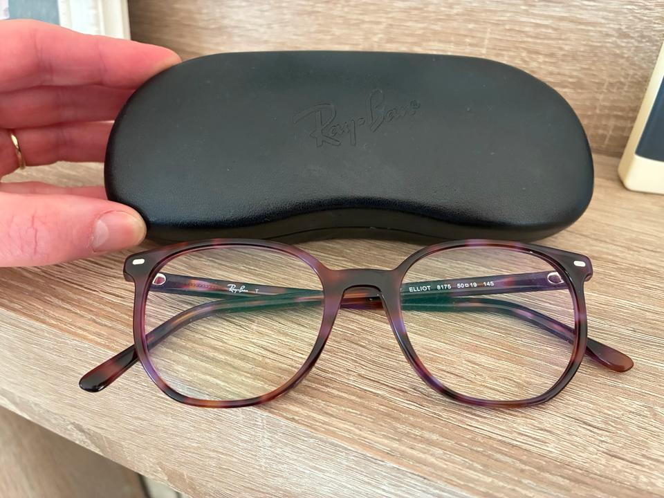 Ray-Ban Elliot Havanna Lila 2,00+ beidseitig 8175 Brille WIE NEU in Harsum