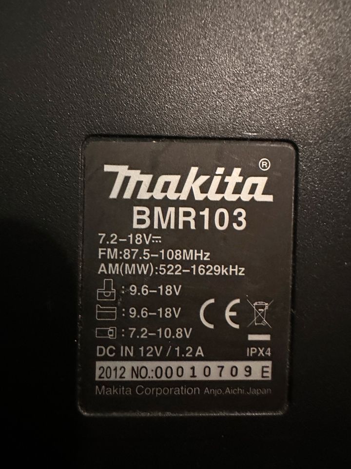 Makita BMR 103 mit iPod Anschluss in München