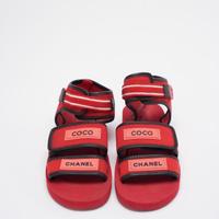 Chanel - Flache Sandalen mit Coco-Chanel-Riemen aus Stoff Feldmoching-Hasenbergl - Feldmoching Vorschau
