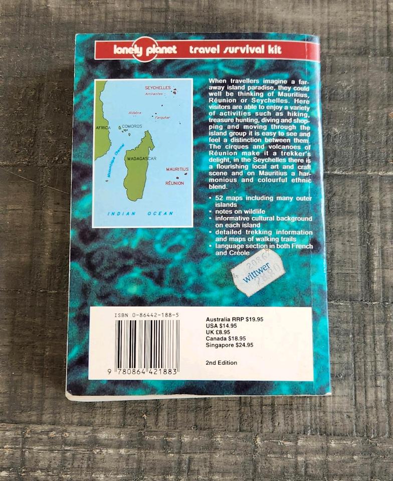 Mauritius, Réunion & Seychellen, englischsprachiges Buch von 1993 in Schnakenbek