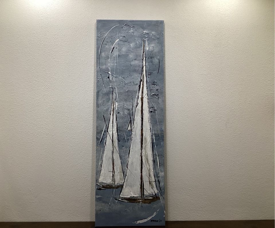 Acrylbild, Segelboote, Unikat/Original in Bocholt