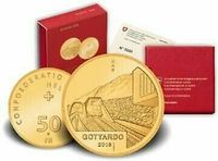 50 Franken Goldmünze Schweiz 2016 Gottardo Berlin - Hohenschönhausen Vorschau