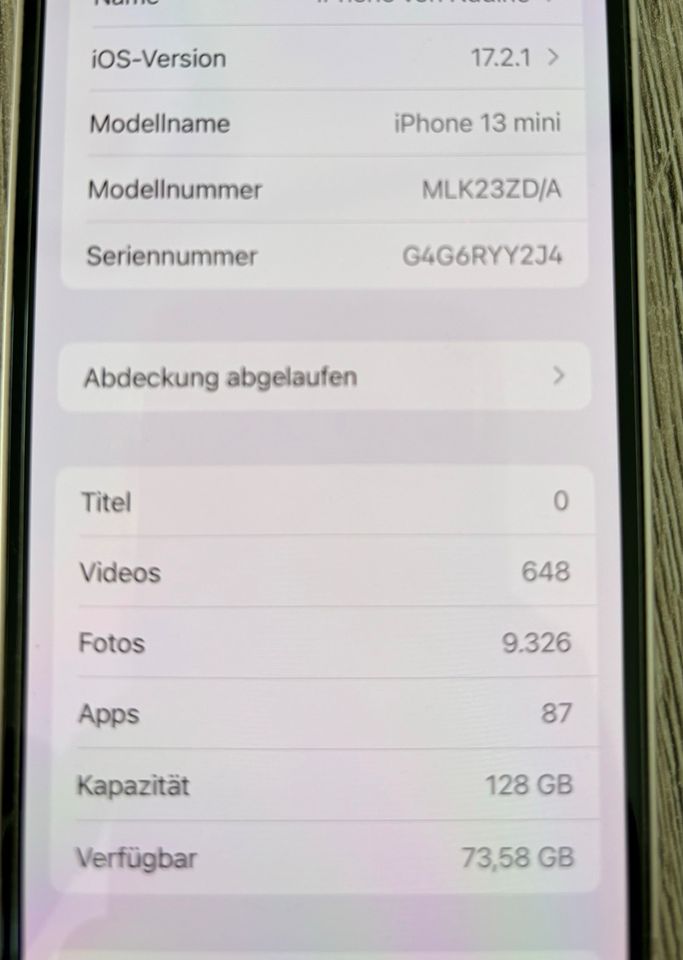iPhone 13 mini Roségold 128Gb in Hitzacker