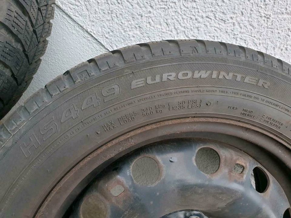 Winterreifen 4x auf Stahlfelge 185/60 R15 in Germering