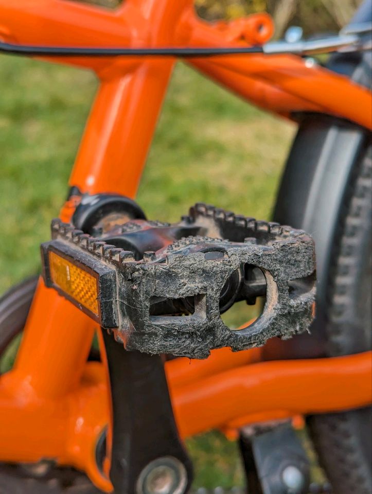 NALOO Chameleon 20" „orange“ Kinder-Fahrrad mit Zubehör in Halle