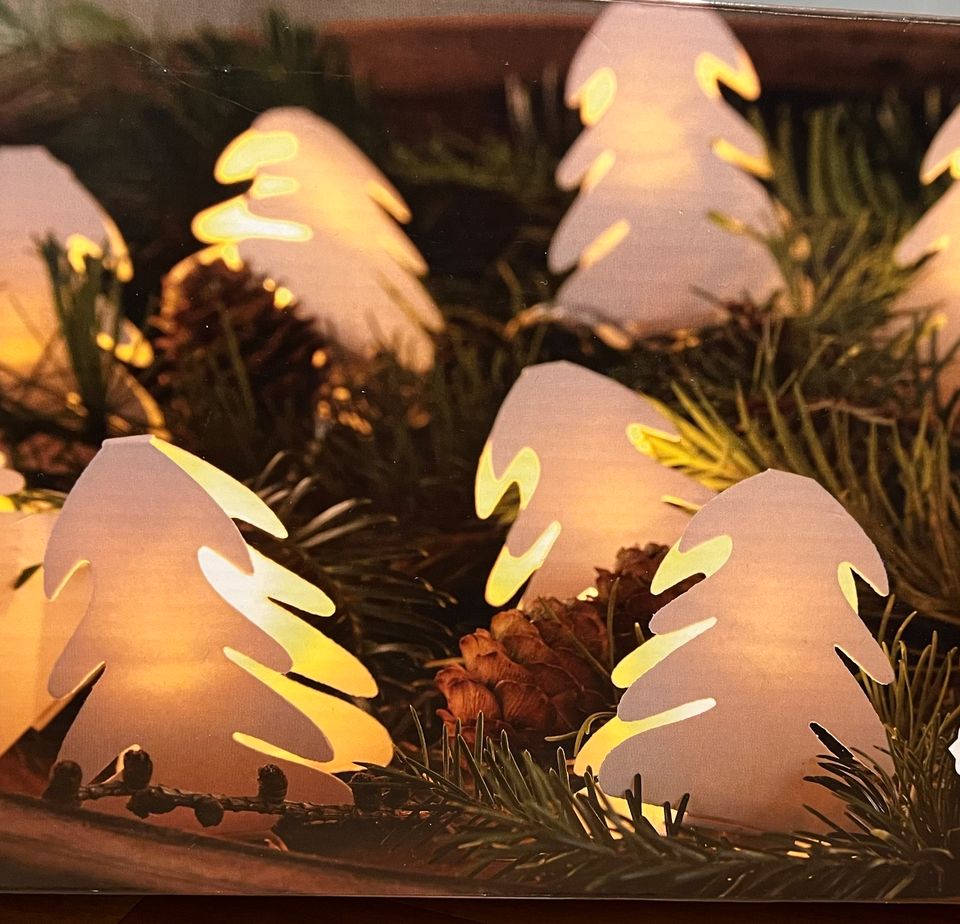 Tchibo LED-Lichterkette Papiertannen warmweiß Weihnachtsdeko in Oberhausen