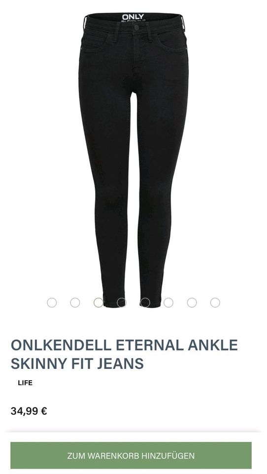 ONLY KENDELL Skinny Jeans, schwarz, M/34 in Naunhof