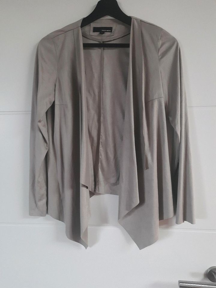 TALLY WEIJL Kunstleder Blazer Jacke Beige Natur Größe 38 in Leipzig