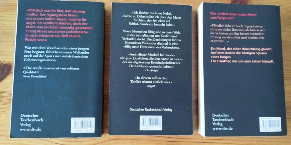 3 Henning Mankell Romane - dtv Taschenbuch Verlag in Berlin