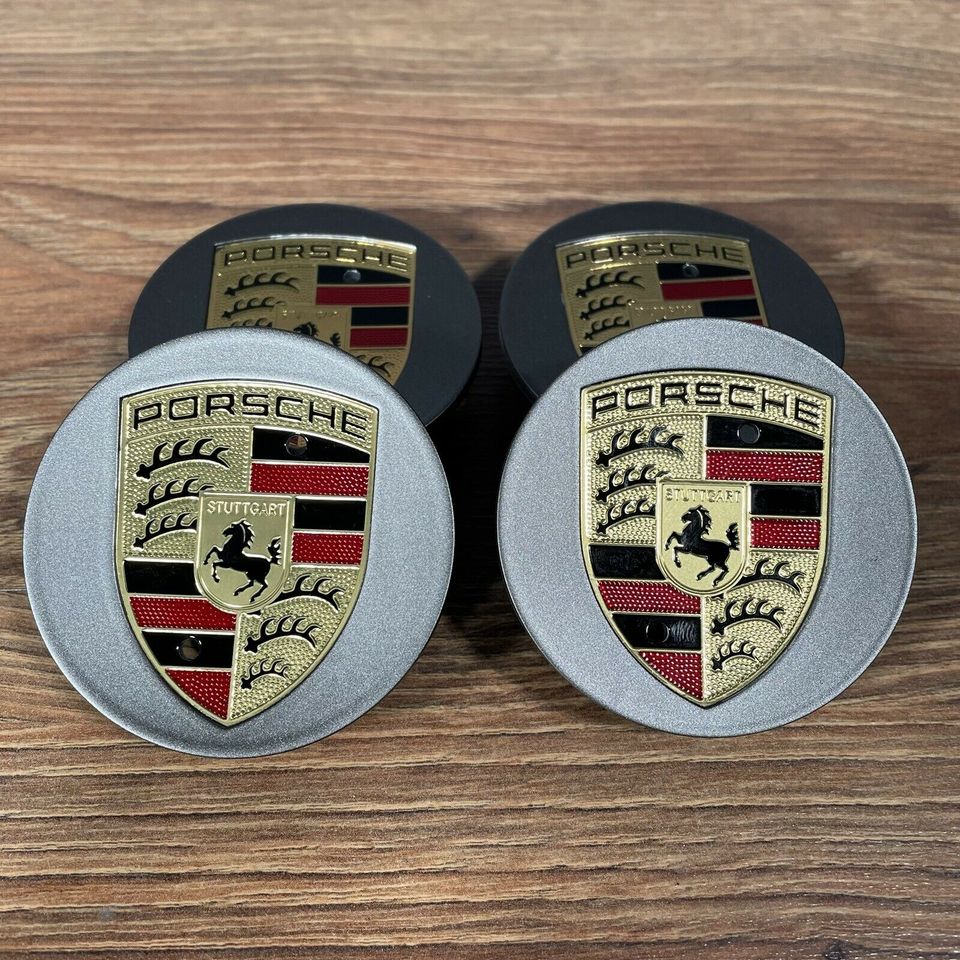 4 x original Porsche Macan Nabendeckel Deckel 65 mm Platinum in Holzwickede