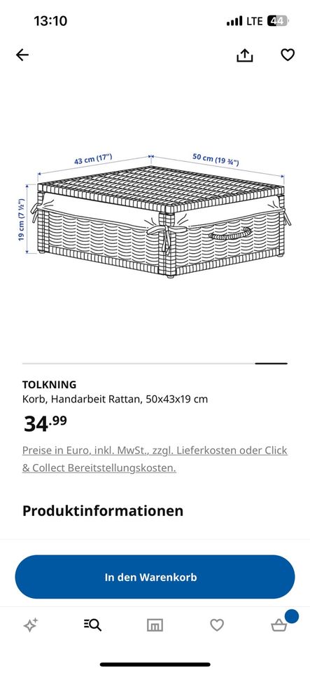 Bettkasten Rattan Ikea Tolkning Aufbewahrungs Boxen Kisten in Langwedel