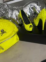 Original Philipp Plein High Heels Peeptoes 36 Neu Neon Gelb spike Hessen - Fulda Vorschau