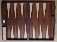 Backgammon Spielkoffer 46 x 62 cm offen Handarbeit aus Holz 1970 Bayern - Markt Erlbach Vorschau