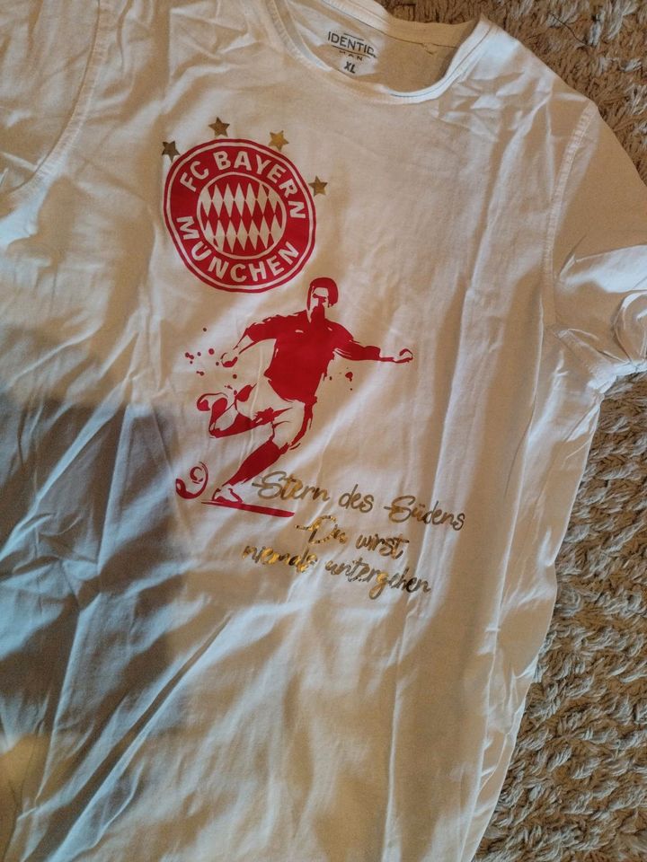 T-Shirt Herren XL weiß FC Bayern München in Homberg (Efze)