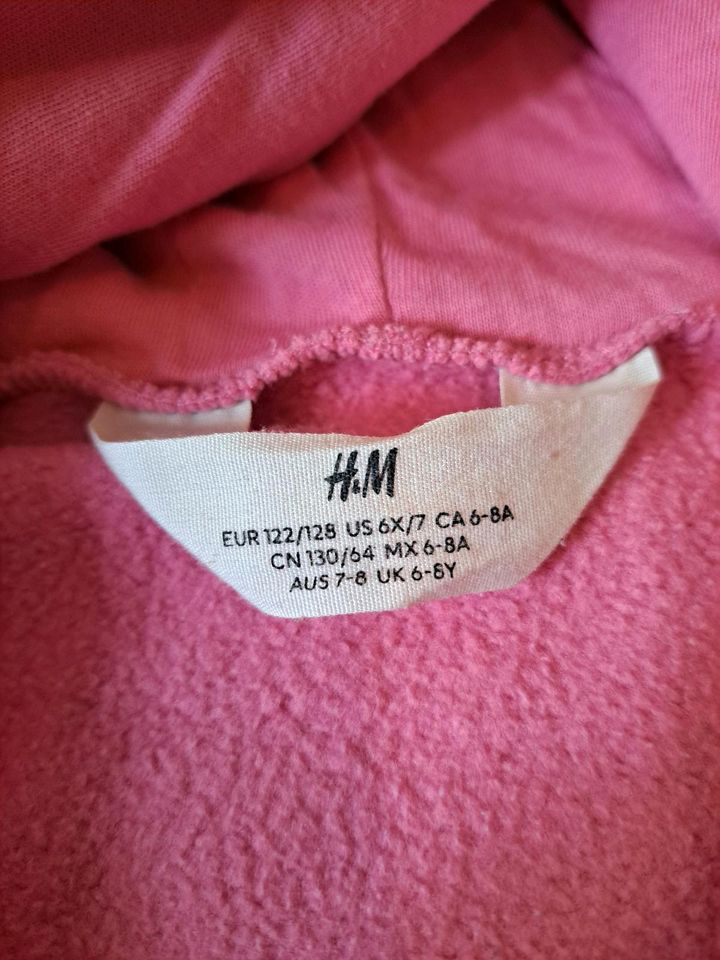 H&M Sweatjacke Hoodiejacke pink Gr.122/128 in Centrum