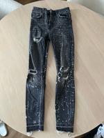ZARA Jeans schwarz/weiß gesprenkelt Farbklecks Größe S / 36 Hessen - Bad Hersfeld Vorschau