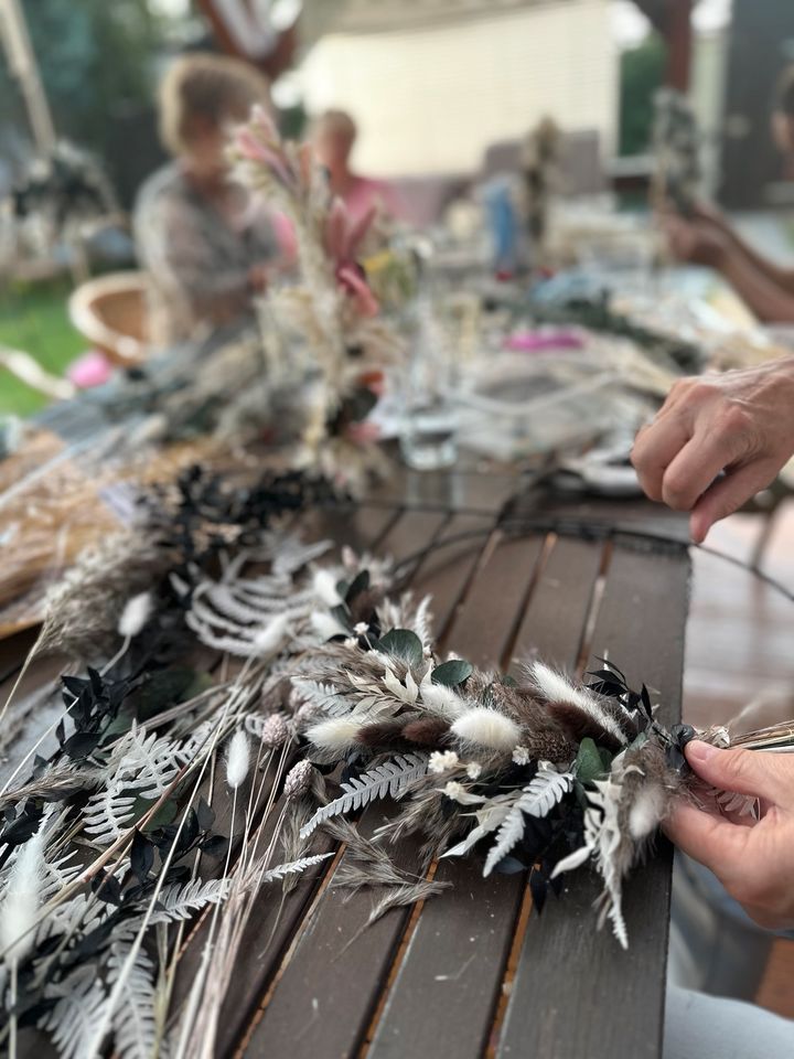 Workshop Trockenblumen Mädelstag Junggesellenabschied Bastelkurs in Dresden