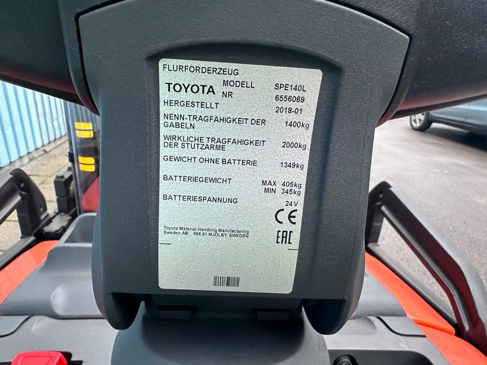 Toyota SPE140L Triplex 5400mm Hochhubwagen Initialhub 2018 in Düsseldorf