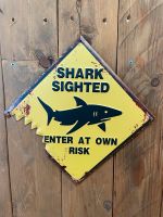 Blechschild Shark Warnschild Vintage Look 24cm Nordrhein-Westfalen - Wesel Vorschau