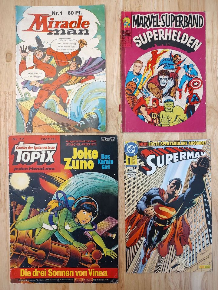 4 Comics von DC, Marvel, Sheriff und Topix in Mannheim