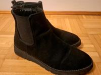 Schwarze Stiefeletten Gr. 38 in Wildlederoptik Kreis Pinneberg - Halstenbek Vorschau