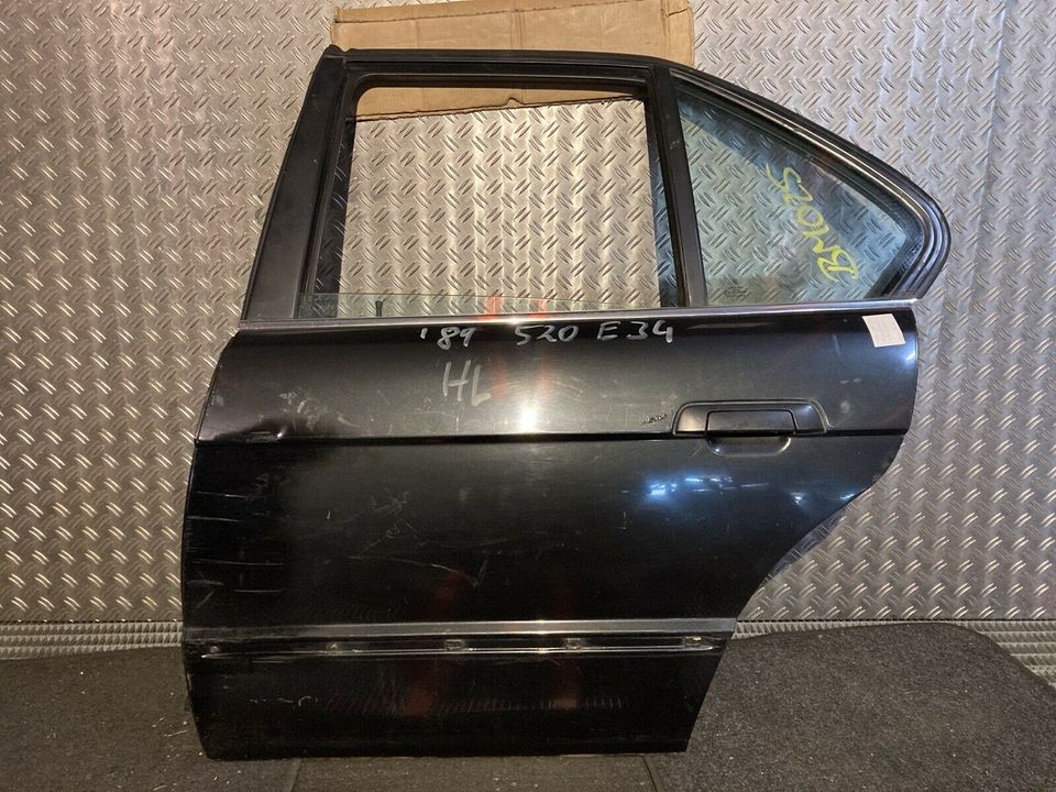 Tür hinten links 5er BMW E34 Stufe Limo schwarz BM025 in Coswig (Anhalt)