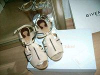 Chloe Sandale Leder beige Wedges 10cm Keilabsatz Plateau Highheel Düsseldorf - Eller Vorschau