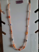 Halskette handgefädelt modernes Orange Bayern - Waldmünchen Vorschau