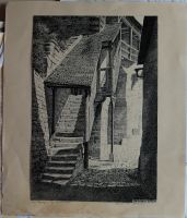 Ewald Friedrich Weimar: Wehrgang Treppe Rothenburg Tauber 1944 Berlin - Treptow Vorschau