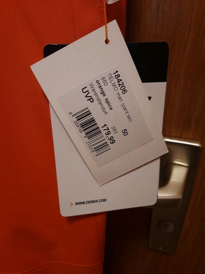 ZIENER SKI Snowboard HOSE ORANGE GR. 50 Männer Neupreis 180 € in Reutlingen