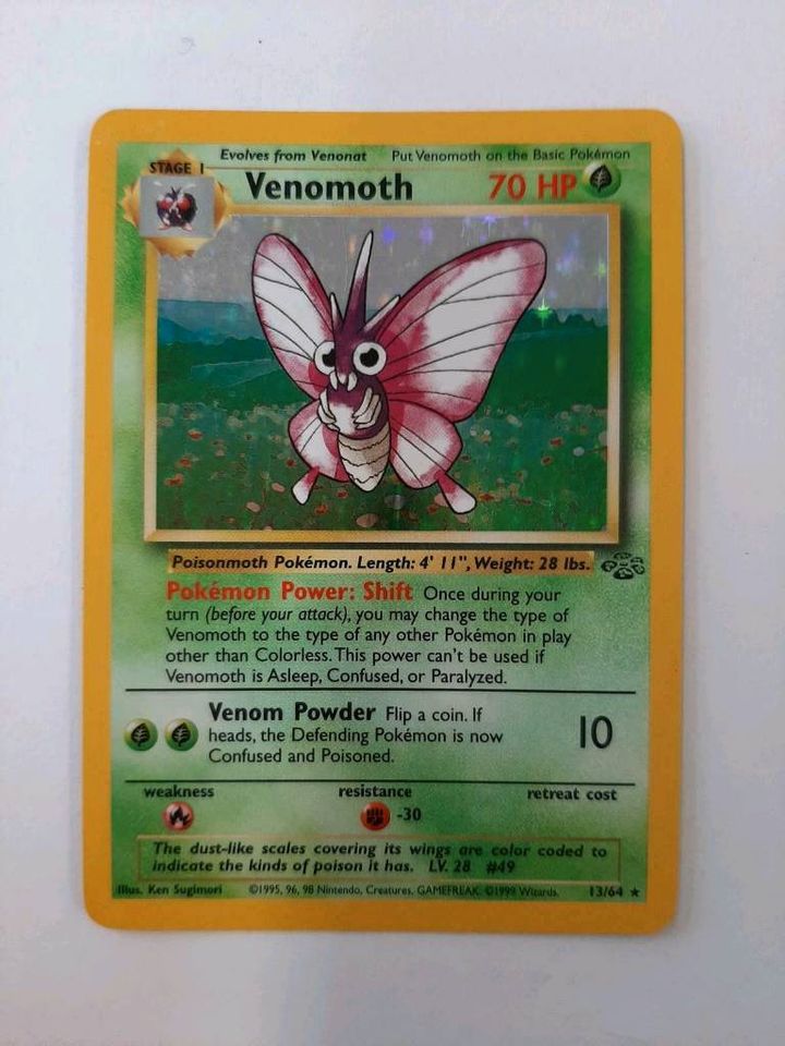 Pokemonkarte Venomoth Holo, 13/64 in Zweibrücken