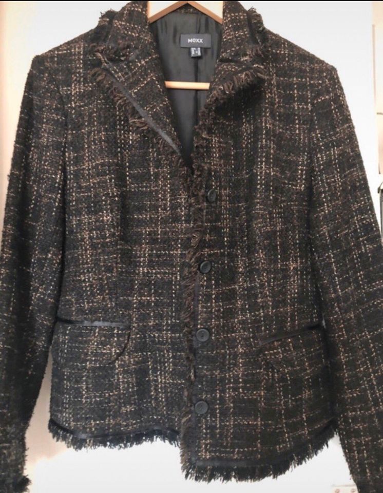 Mexx Blazer Jacke Wolle wNeu Applikationen Schwarz/Braun/Beige in Oberhausen