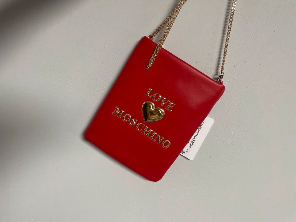 Love moschino kleine Handtasche Tasche rot neu 1460 in Erlabrunn