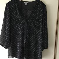 H&M Bluse schwarz mit Muster Gr. 42 Trauer sehr gut Thüringen - Meiningen Vorschau
