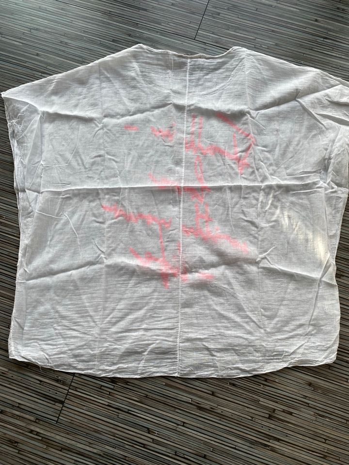 Oversize Shirt weißneonpink Einheitsgrösse in Lemgo