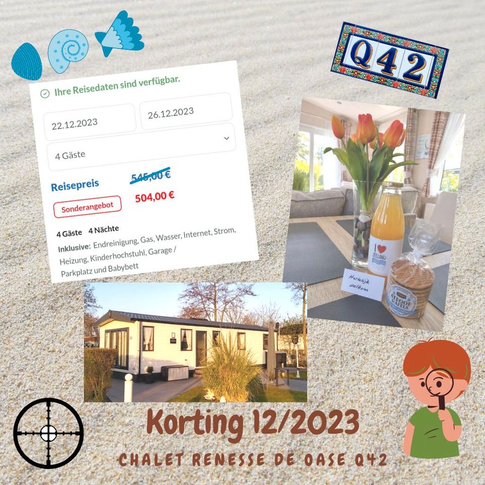 Chalet Renesse De Oase: 4P+Baby, 2x WC, Kamin - 12/2023 in Dorsten