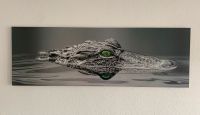 Wandbild Bild Leinwand Krokodil Alligator 156x52cm schwarz weiß Dortmund - Aplerbeck Vorschau