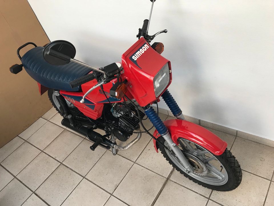 Simson S53 S53CX Grimeca Gussfelgen Scheibenbremse 60km/h PAPIERE in Calbe (Saale)