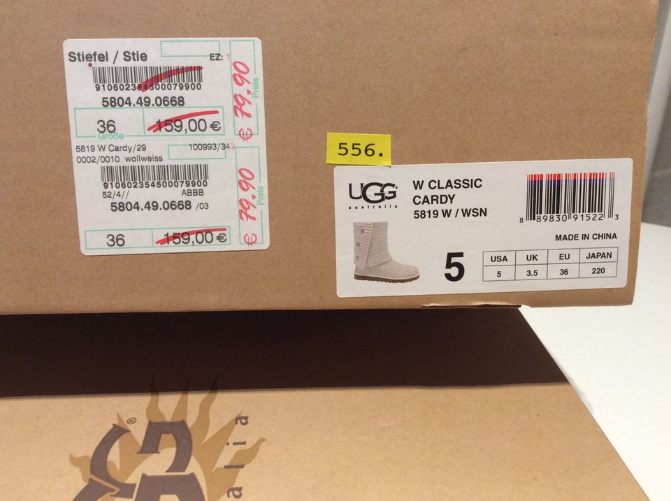 Ugg boots classic cardy weiß Gr.36,!NEU! in Originalverpackung in Denkendorf