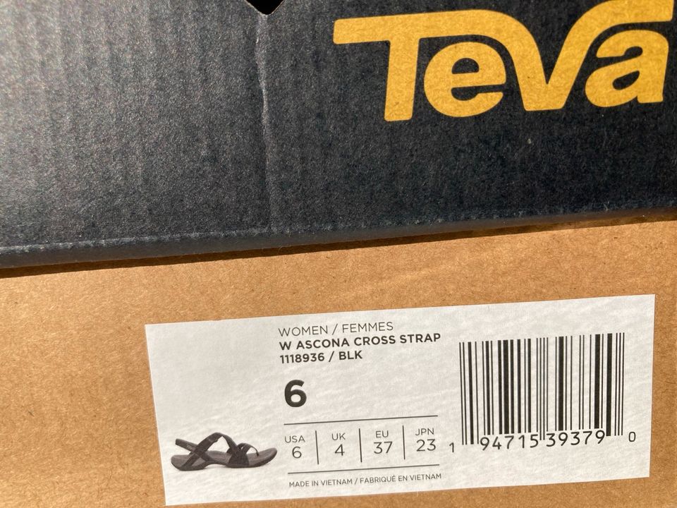 Teva ASCONA CROSS STRAP GR. 6 sw neu in Berlin