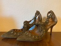 Aquazzura Firenze Sandalen oliv Größe 38 luxury Brandenburg - Zehdenick Vorschau