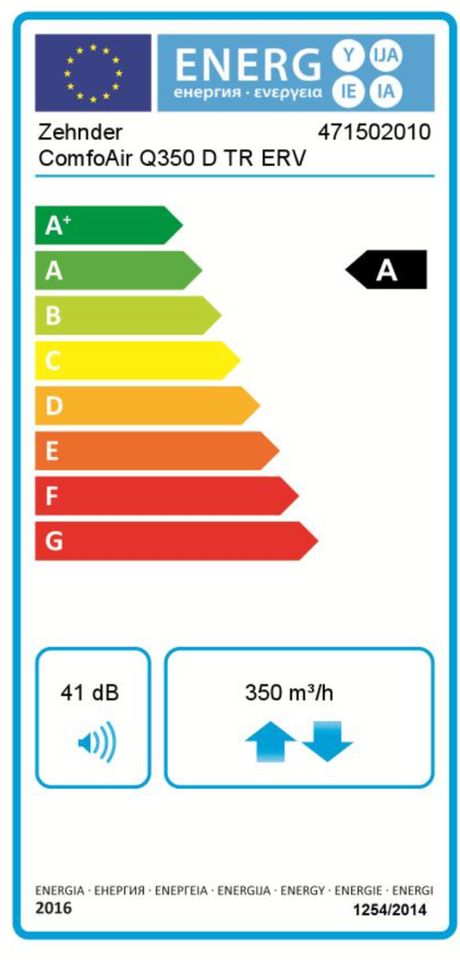 Zehnder ComfoAir Q350 TR Enthalpie mit integriertem Display 47150 in Haunetal