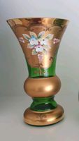 Vase  Blumenvase Bohemia Grün Gold Niedersachsen - Lilienthal Vorschau