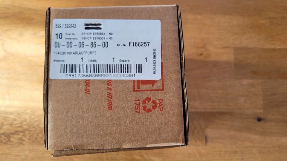 Spülmaschine Ablaufpumpe Beko 6831 FX neu originalverpackt in Altomünster